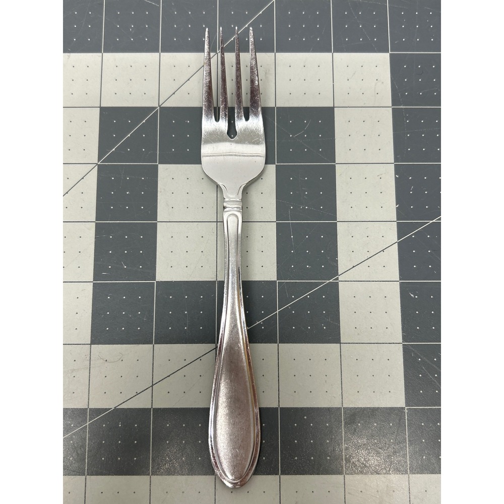 Cambridge‎ Cherish Salad Fork 8" Silver Stainless Steel Frosted Handle Flatware